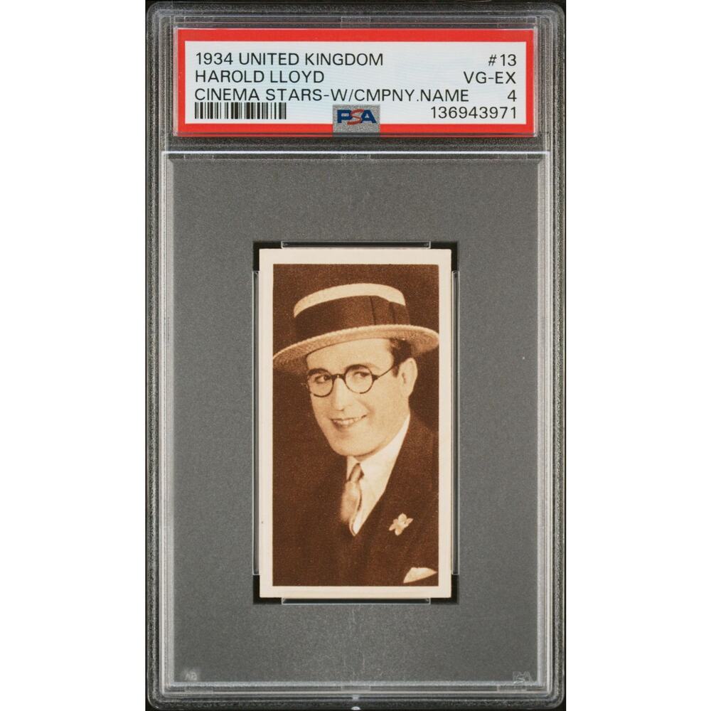 RARE 1934 United Kingdom Tobacco Harold Lloyd PSA 4, Only 5 Graded! Safety Last